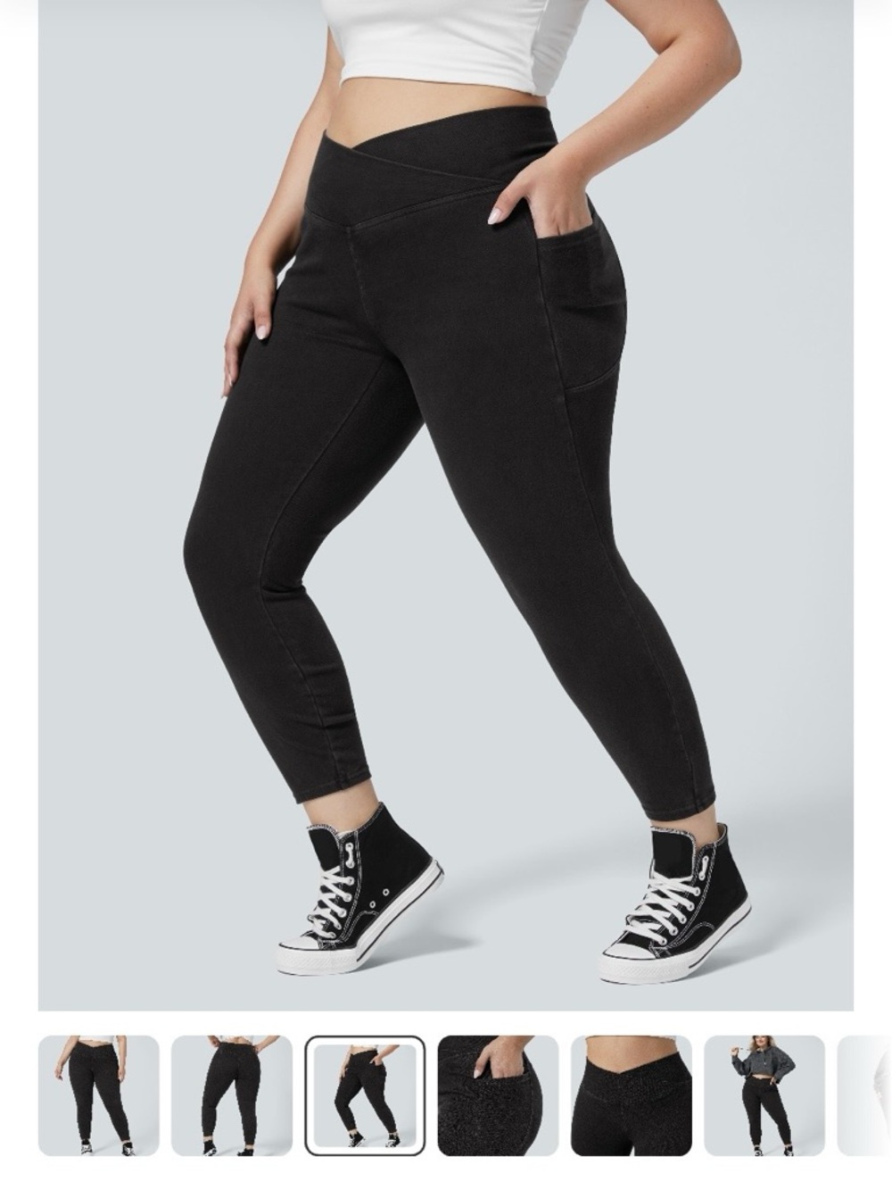 Halara High-Waist Black Women’s Jeggings with Side Pockets